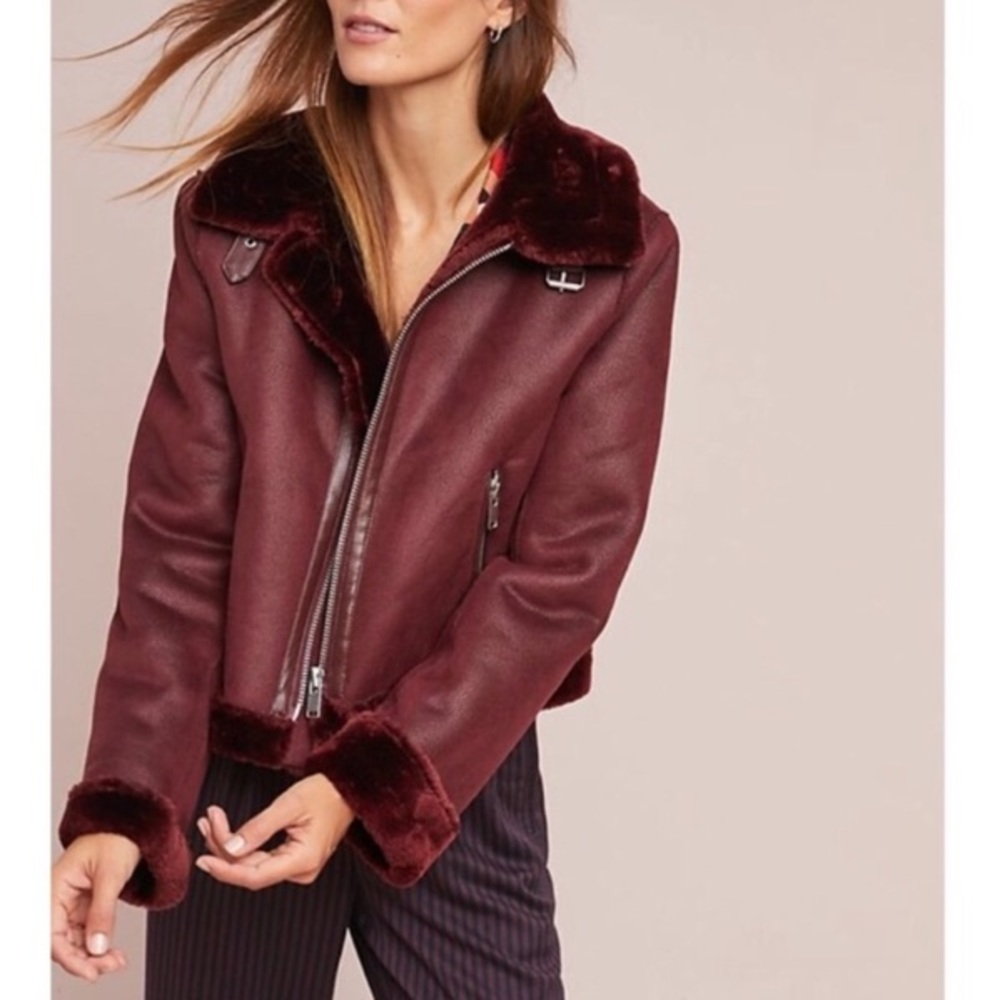Sm Maroon Jacket // Anthropology